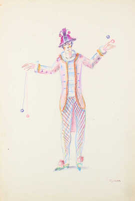 Суханов Борис Фёдорович. Лот из восьми листов с эскизами костюмов